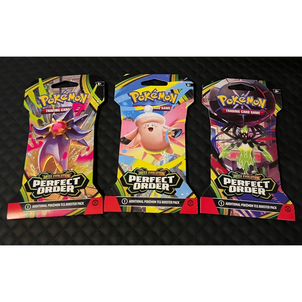 Pokemon Booster Pack Multi New Perfect Order Mega Evolution 3 Pack